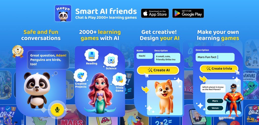 Heeyo membina seorang chatbot AI untuk menjadi tutor interaktif dan kawan sejuta kanak-kanak